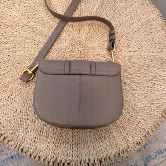 See By Chloe Mini Hana Bag Motty Gray Leather Key Crossbody Flap Messenger Bag - Picture 5 of 10